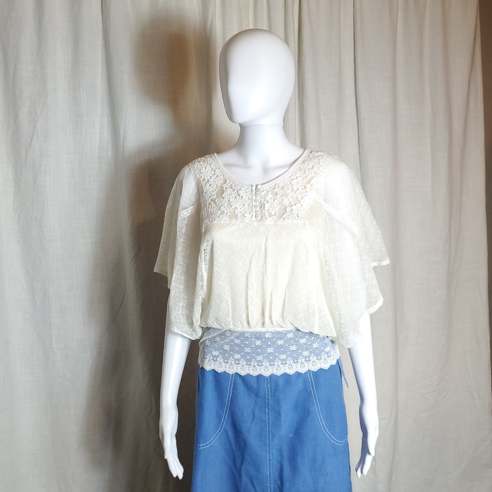 Free people Victorian style lace blouse